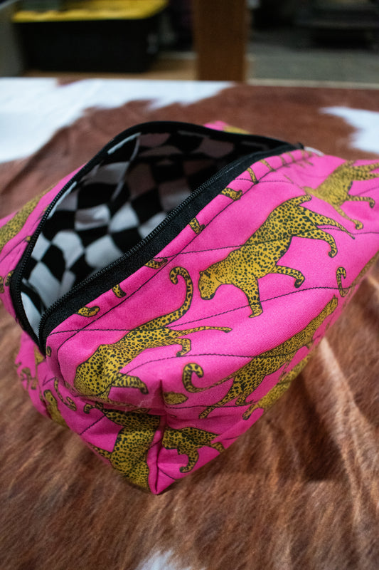Cheetah Makeup Bag