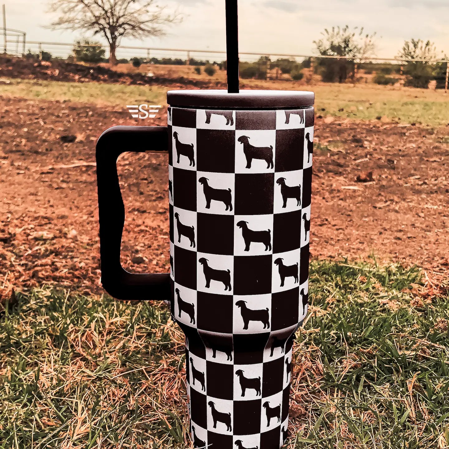 Checkered Show Animal 40oz Tumbler