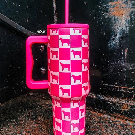 Checkered Show Animal 40oz Tumbler