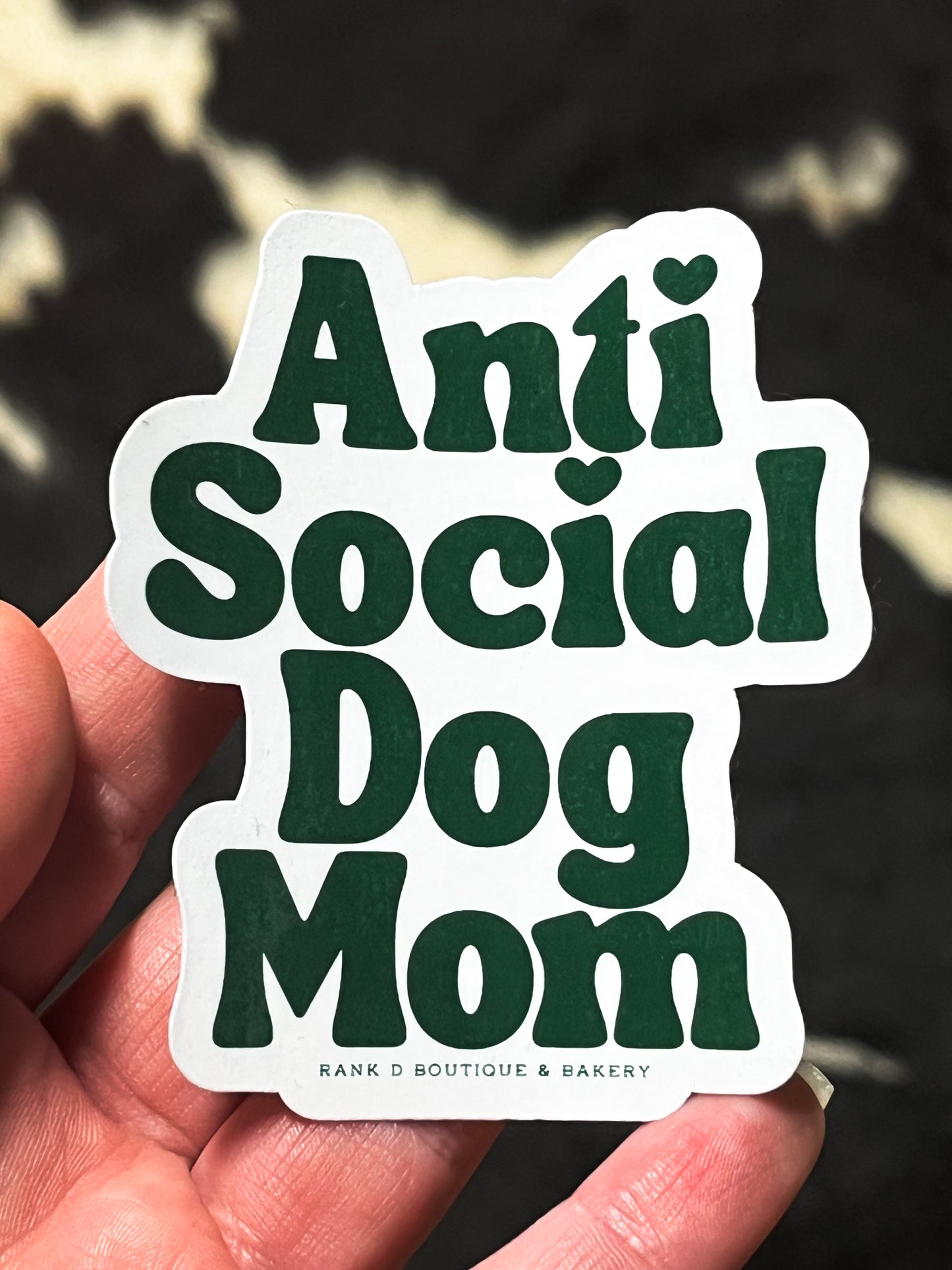 Anti Social Dog Mom Sticker
