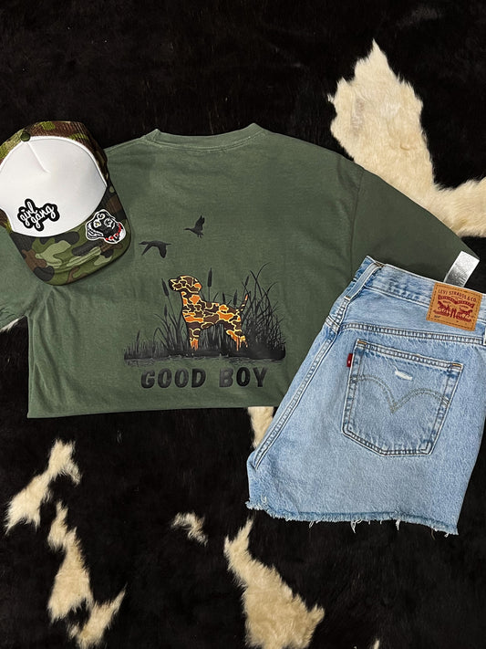 L Good Boy Moss T-shirt