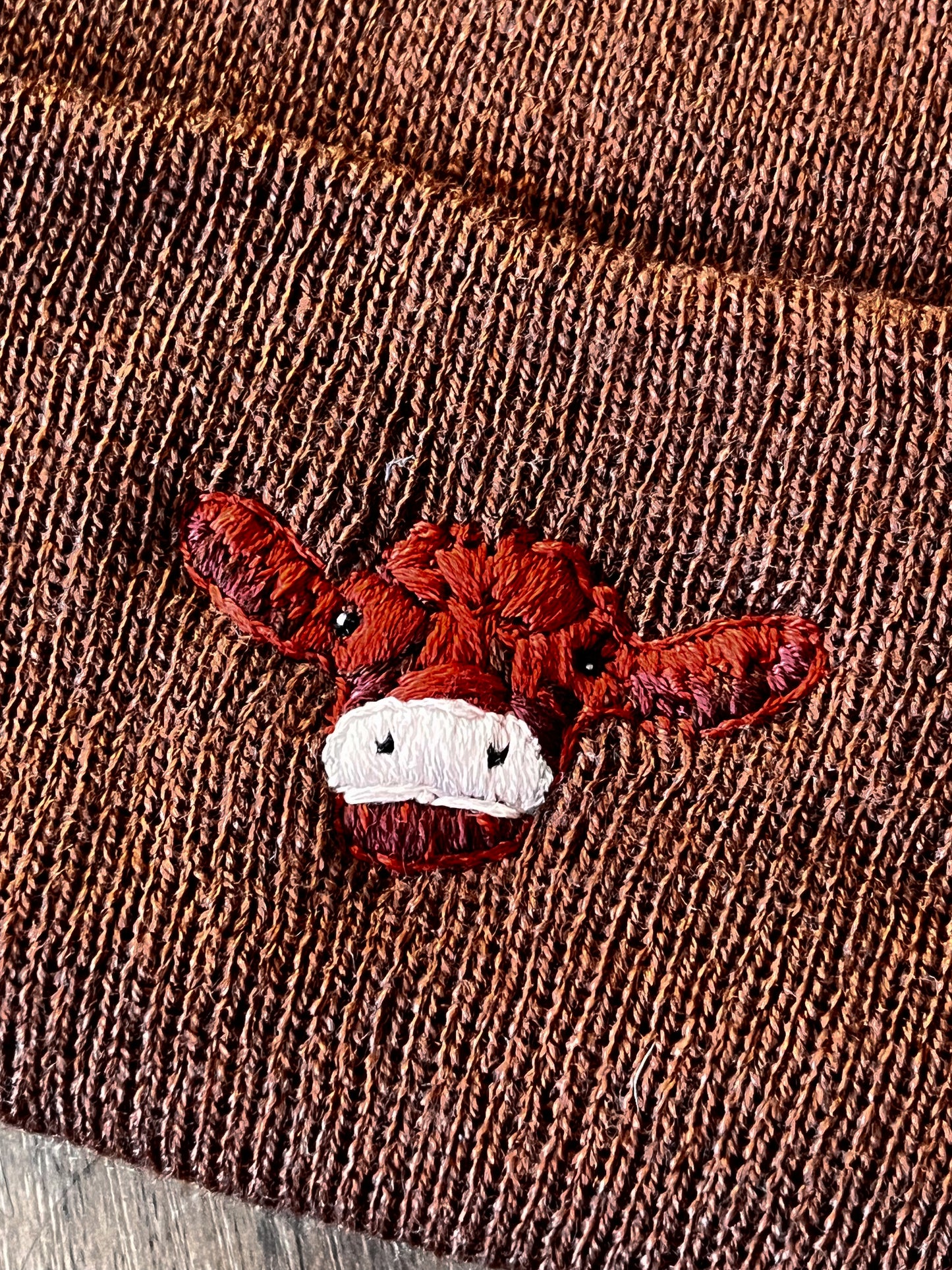 Red Angus Beanie *ready to ship*