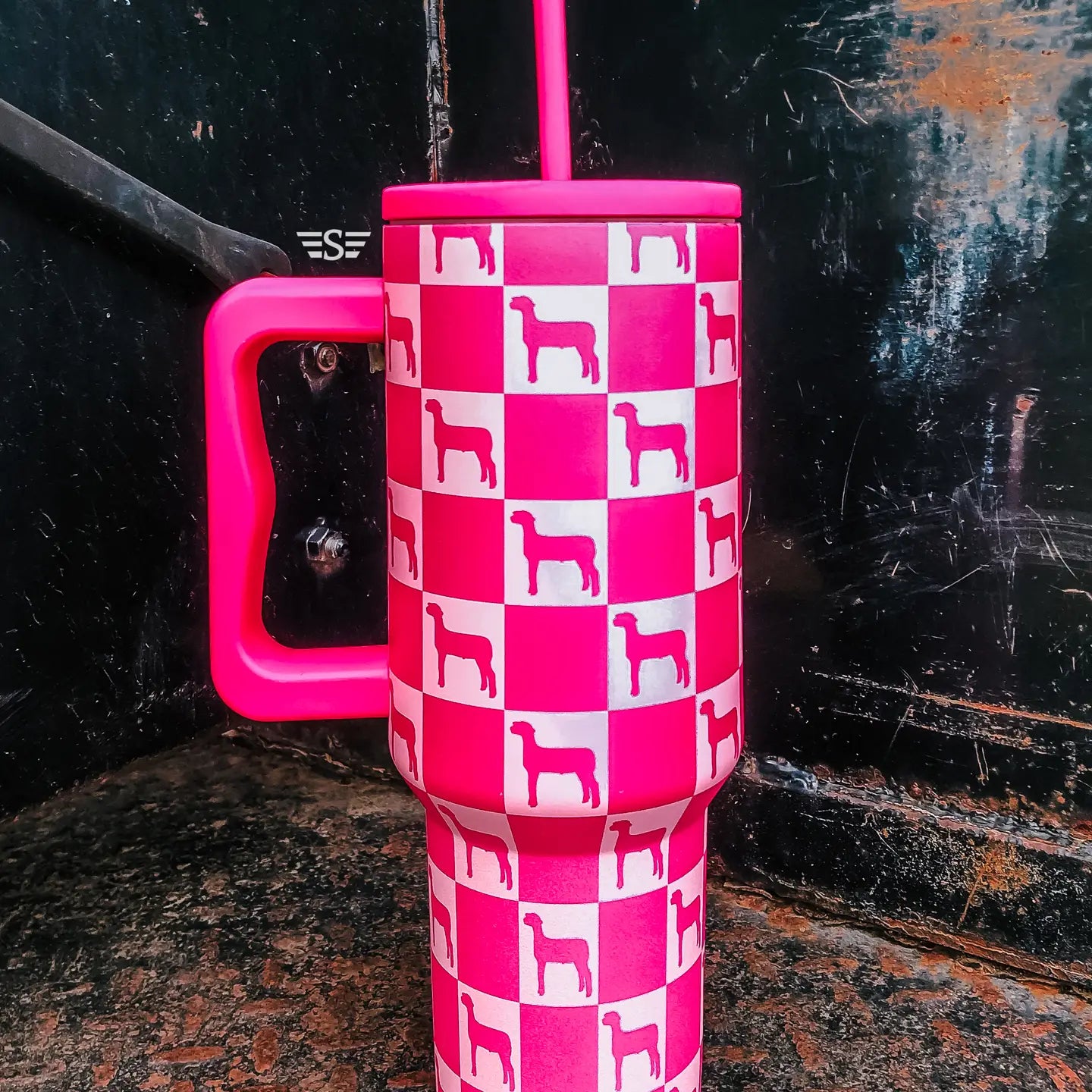 Checkered Show Animal 40oz Tumbler