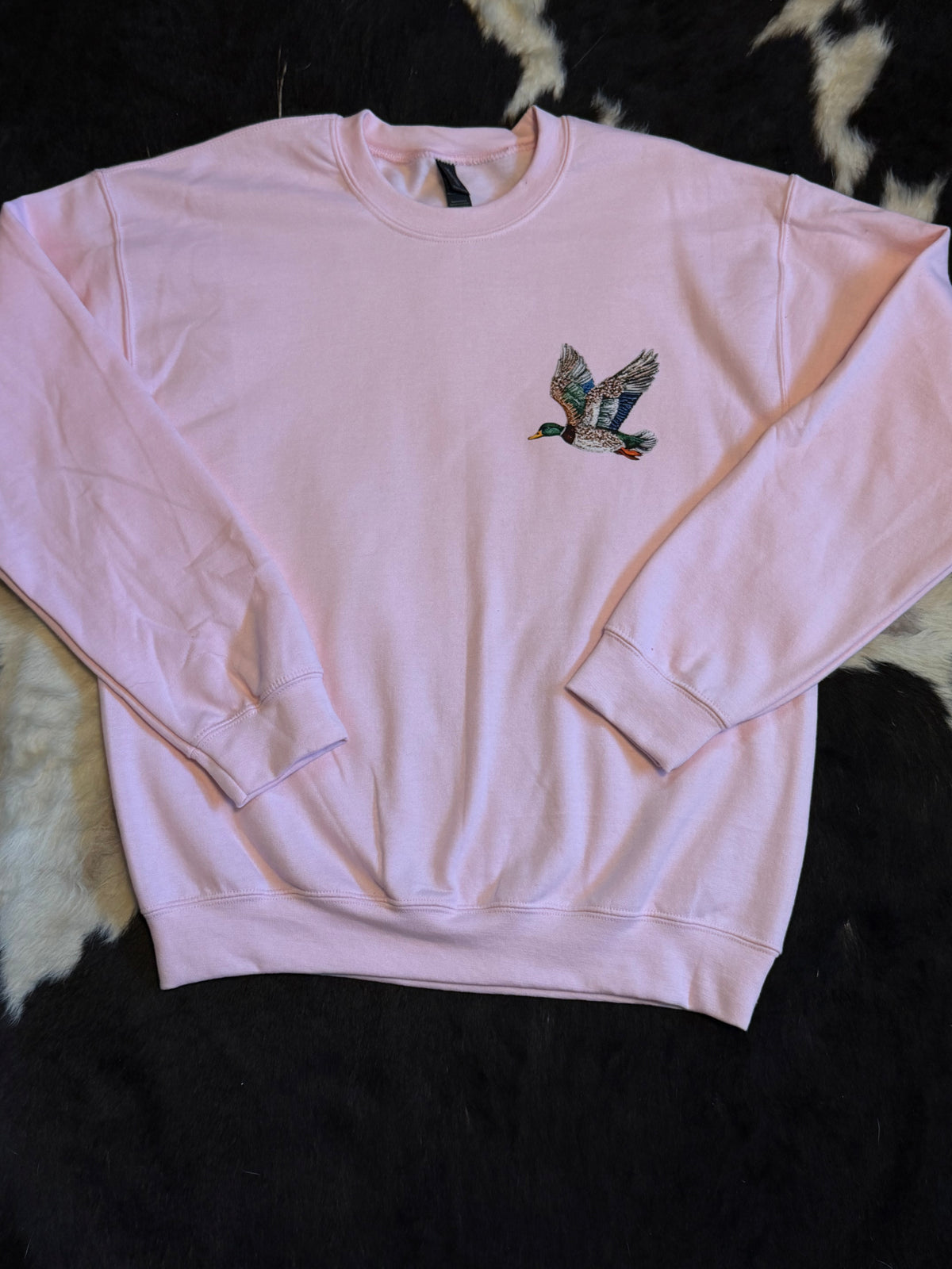 Faux Glitter Mallard Crewneck