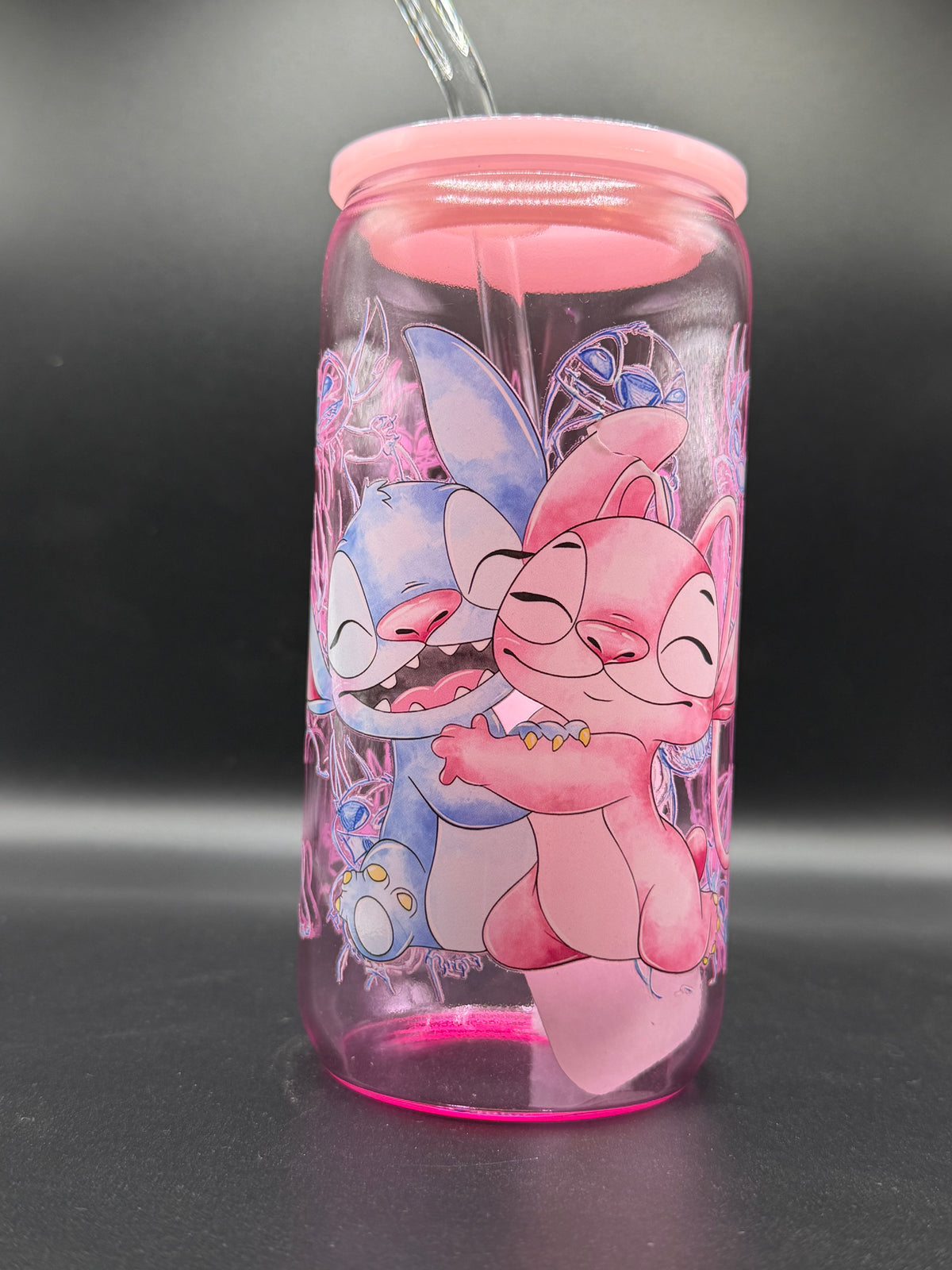 16 oz Pink Stitch Love