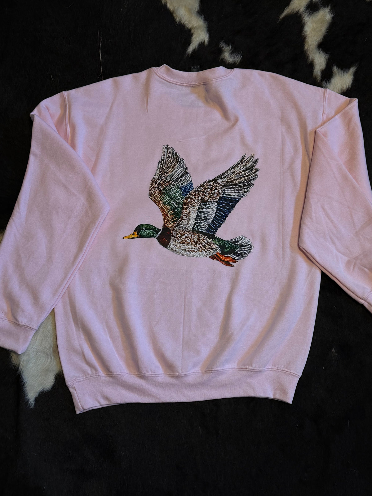 Faux Glitter Mallard Crewneck