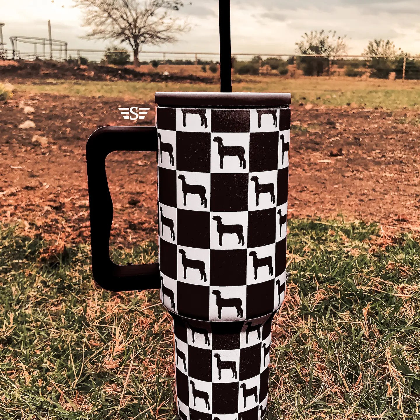 Checkered Show Animal 40oz Tumbler