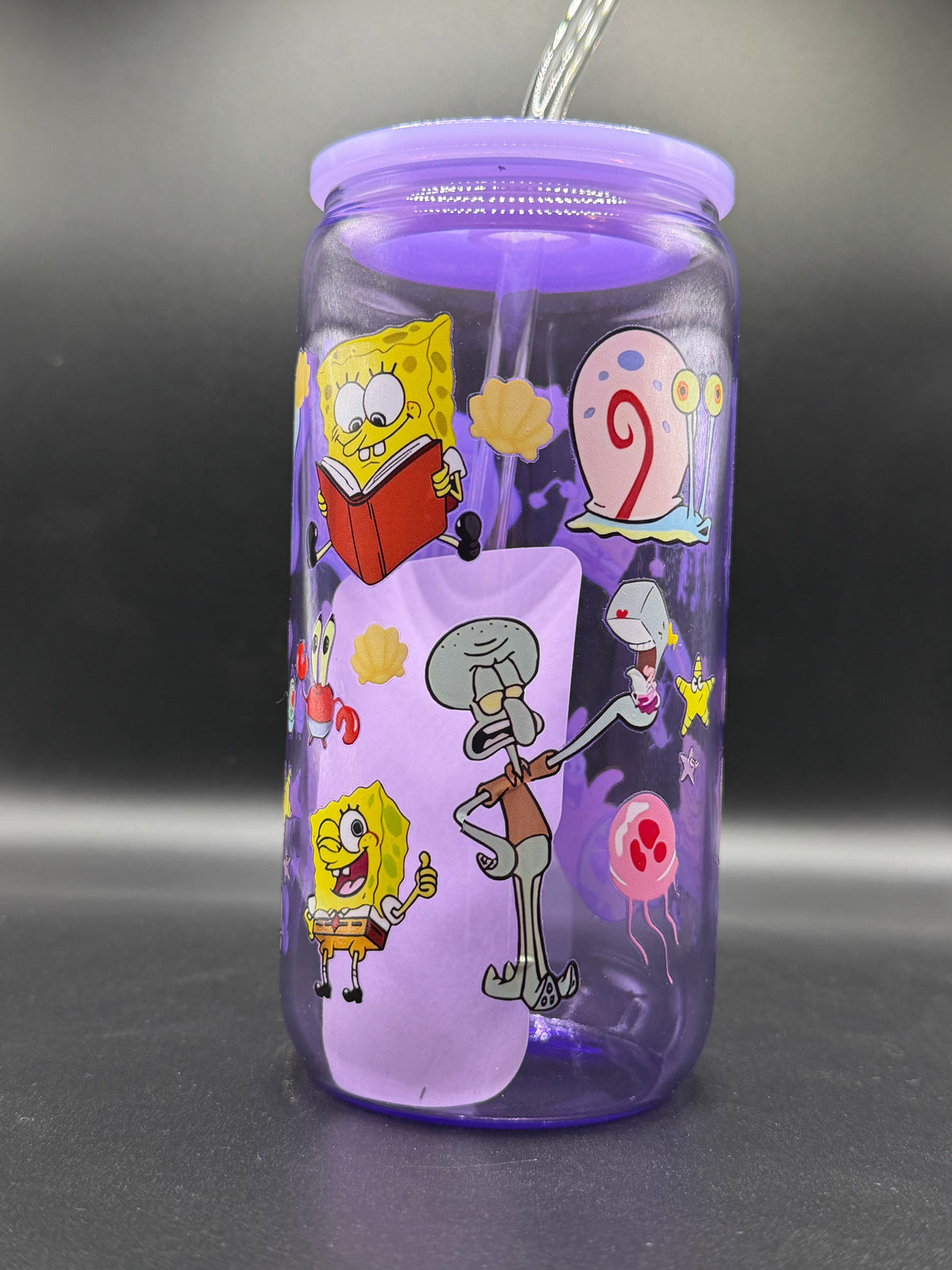 16 oz Purple SpongeBob