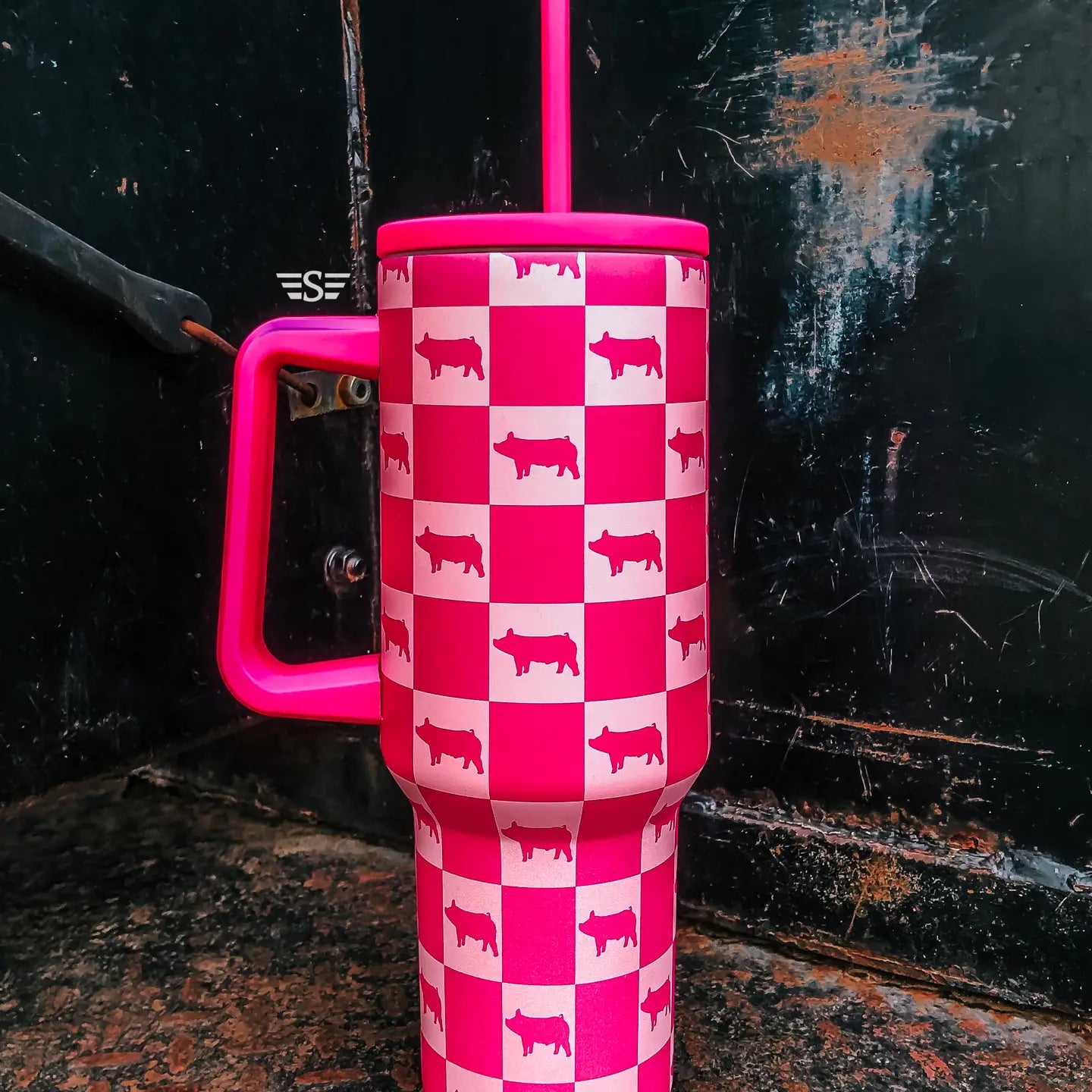 Checkered Show Animal 40oz Tumbler