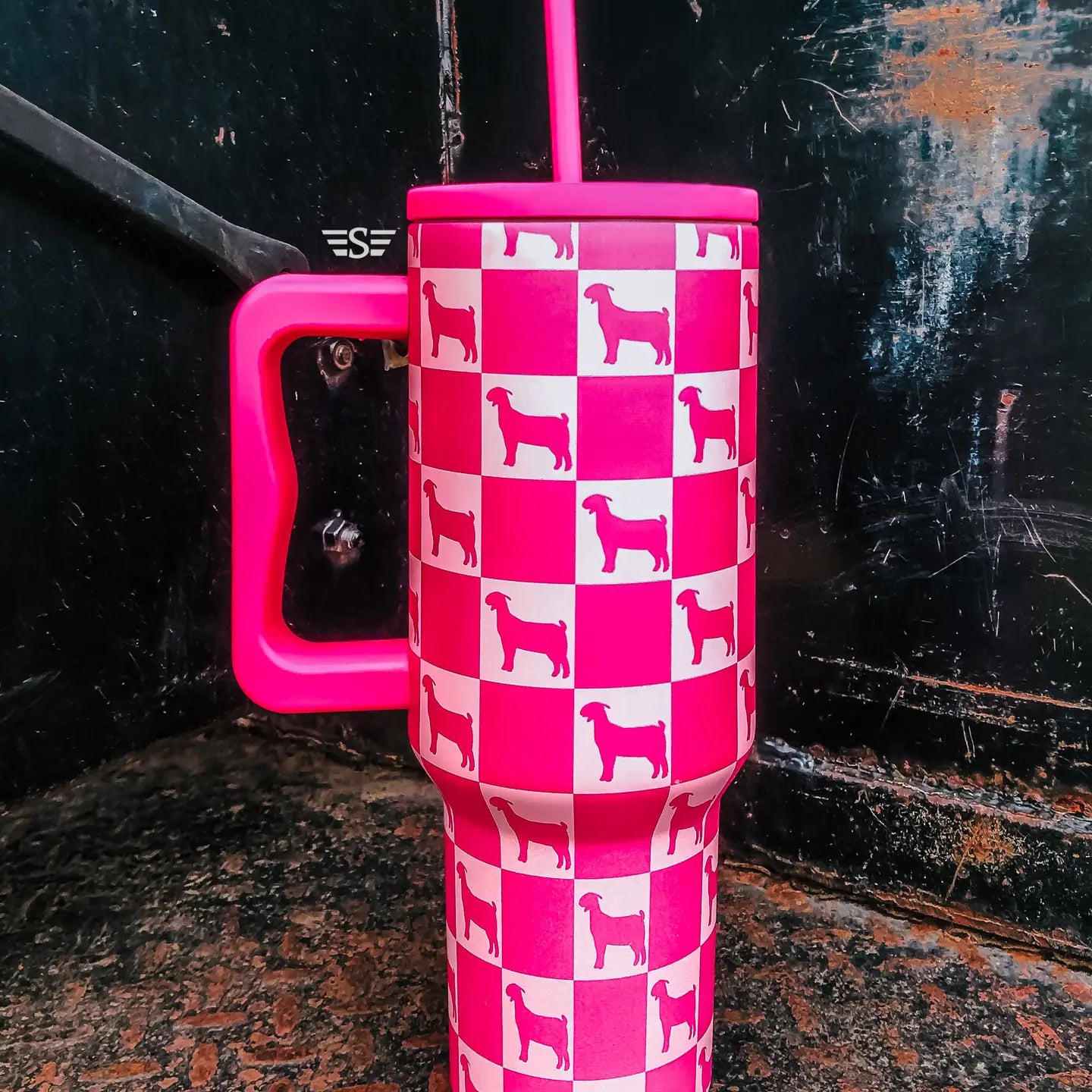 Checkered Show Animal 40oz Tumbler