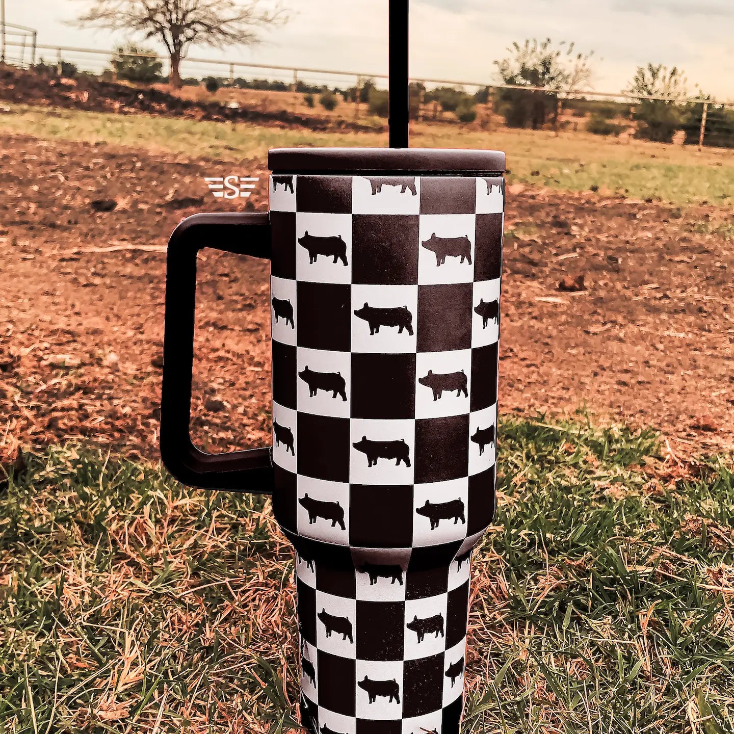 Checkered Show Animal 40oz Tumbler