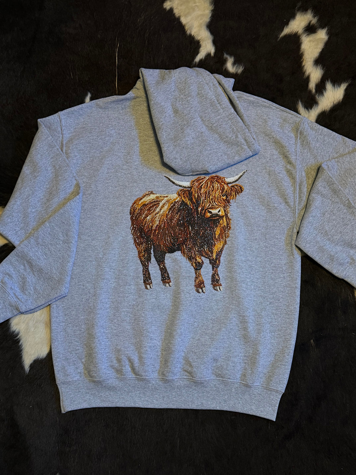 Faux Glitter Highland Hoodie