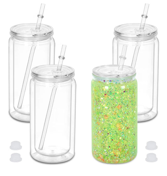 16 & 20 oz Acrylic Snow Globe Cup