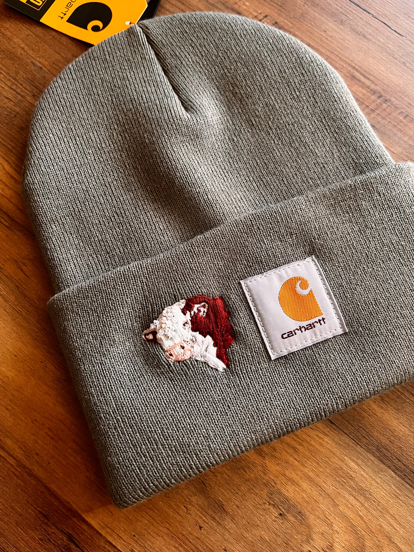 Hereford Carhartt Beanie * hand embroidered*