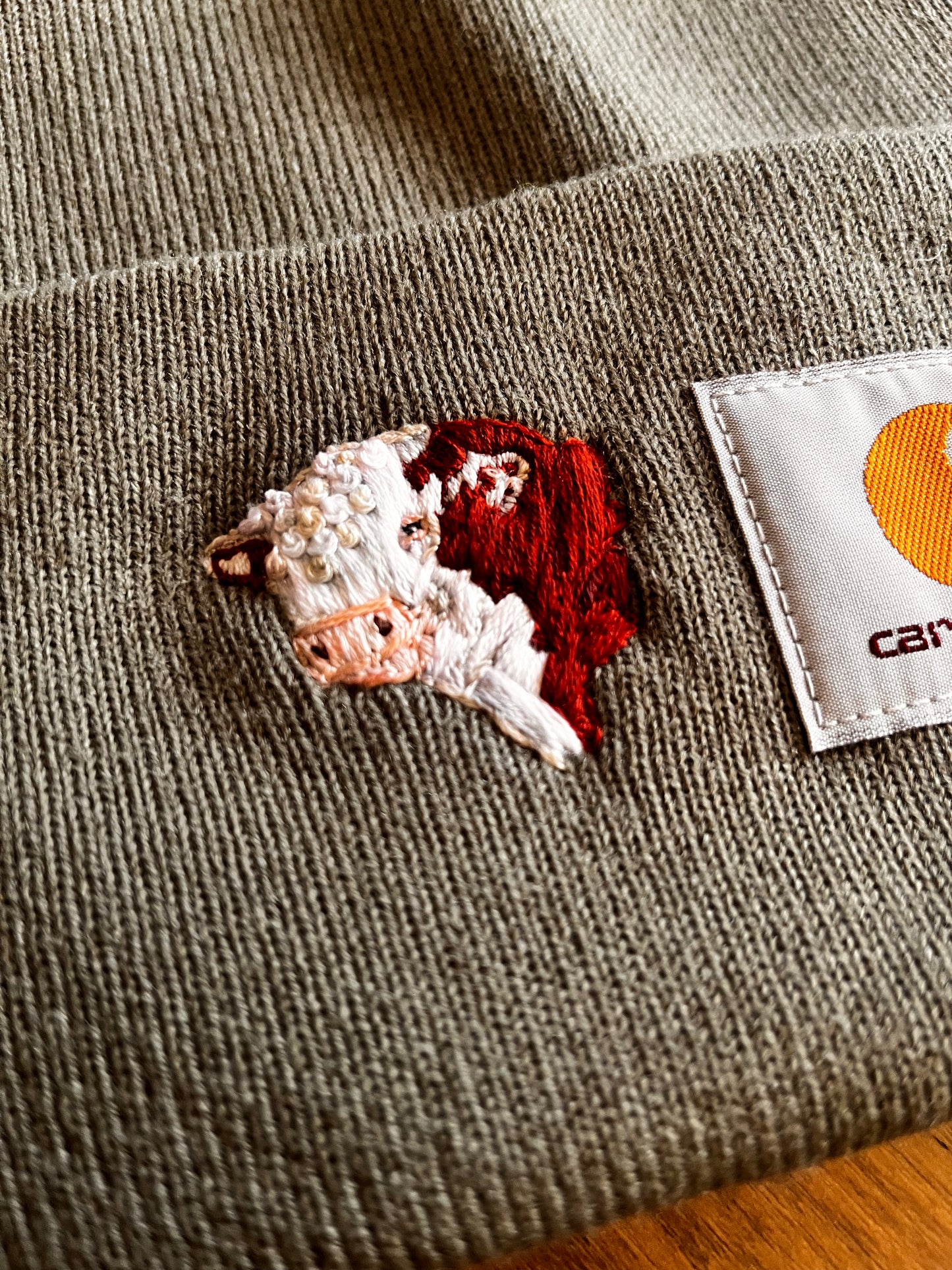 Hereford Carhartt Beanie * hand embroidered*