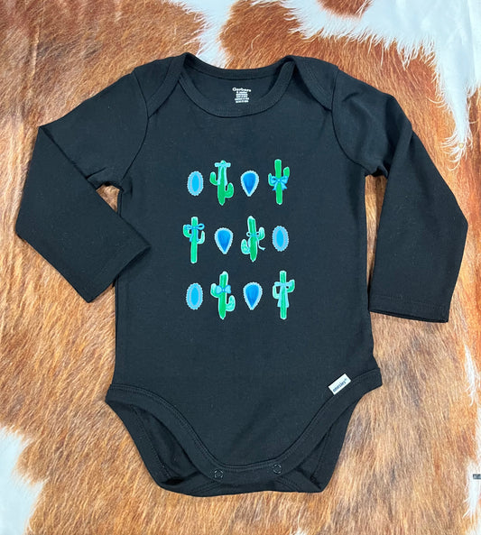 Turquoise & Cactus Onsie