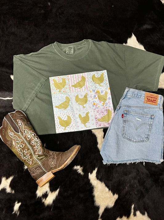 2XL Quilted Chicken T-shirt