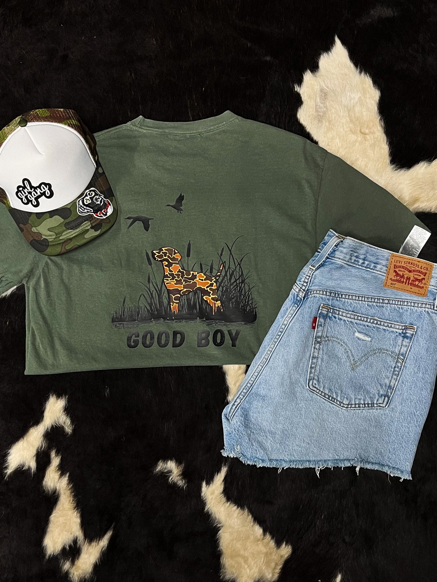 L Good Boy Moss T-shirt