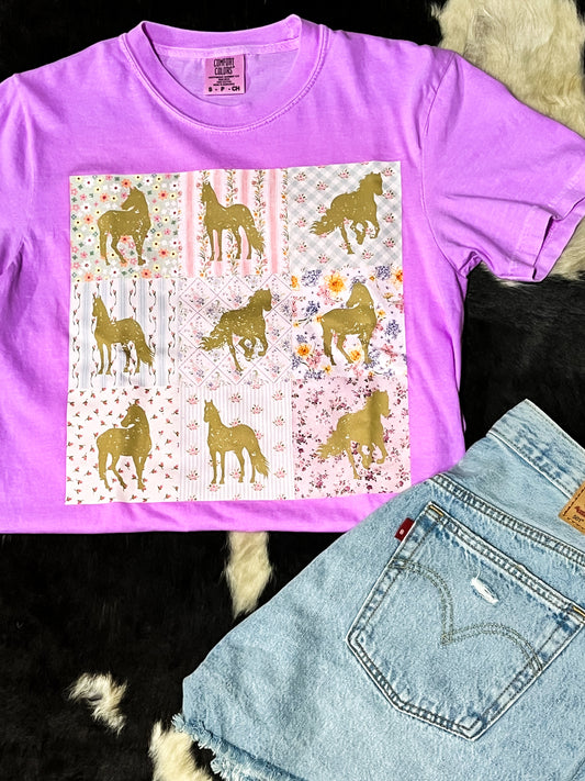 Sm Quilted Horse Tshirt