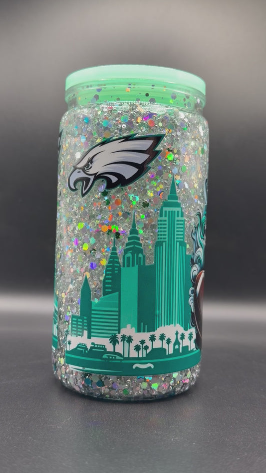 16 oz Glitter Eagles